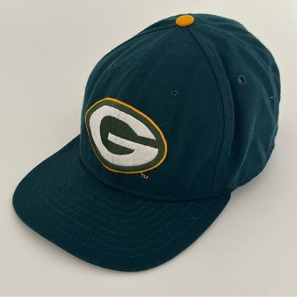 VINTAGE GREEN BAY PACKERS NEW ERA FITTED BASEBALL CAP 7 1/4 - Picture 1 of 5